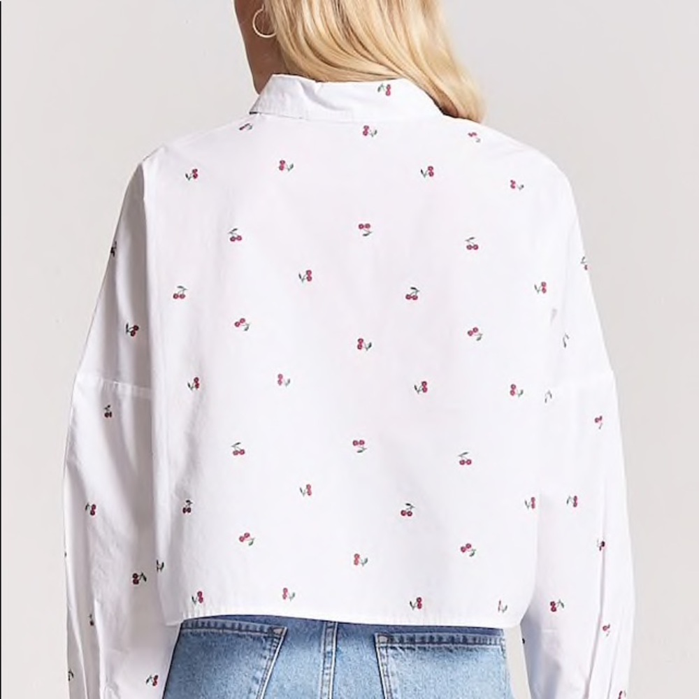 white button up w/cherries on it, never been used